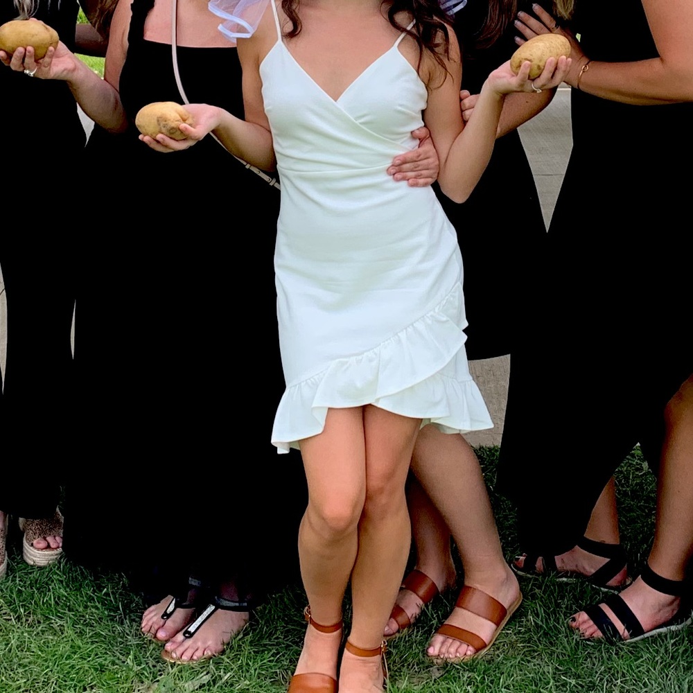 White cocktail dress